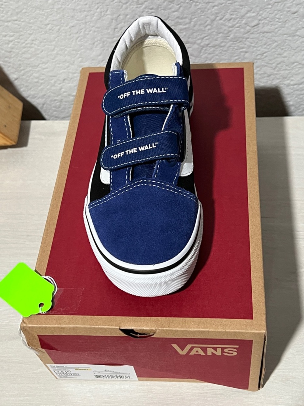 Vans Kids Velcro Sneakers in Blue and Black